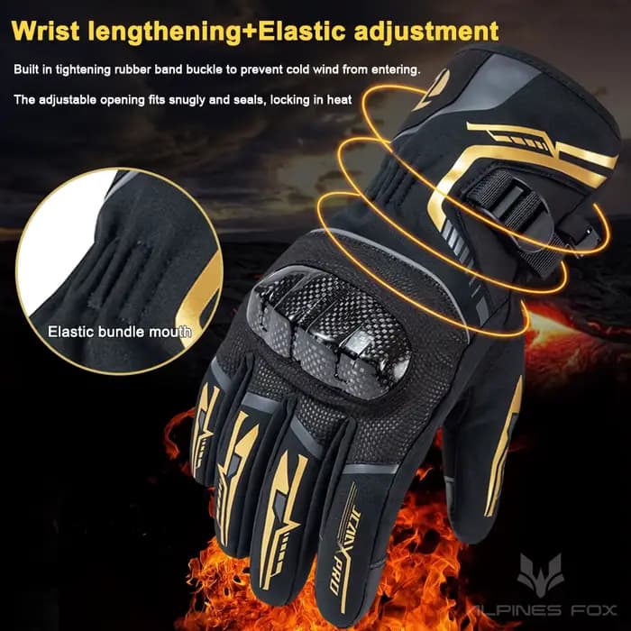 2025 hiver hommes Moto gants femmes imperméable chaud