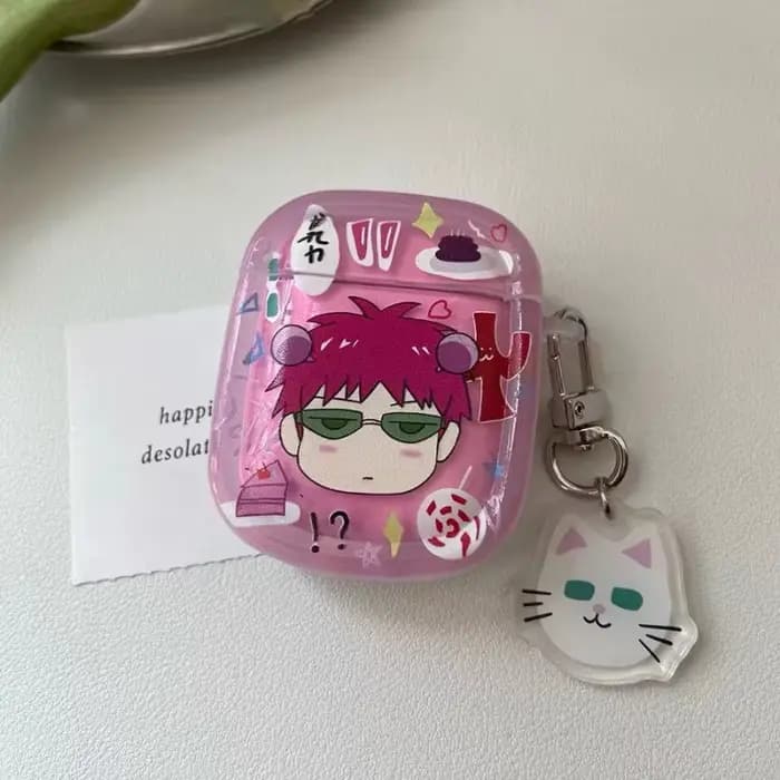 Anime Saiki Kusuo périphérique créatif Apple sans fil Bluetooth Airpods Pro génération 1 étui pour casque génération 2 génération 3