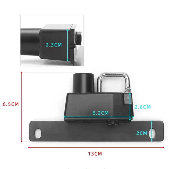 Serrure antivol latérale pour casque de moto