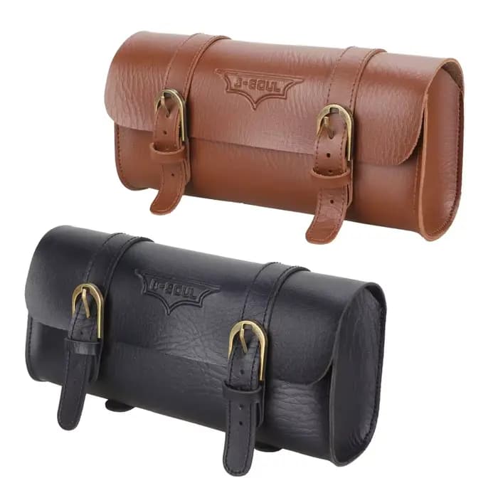 selle guidon rouleau fourche fait main en cuir PU