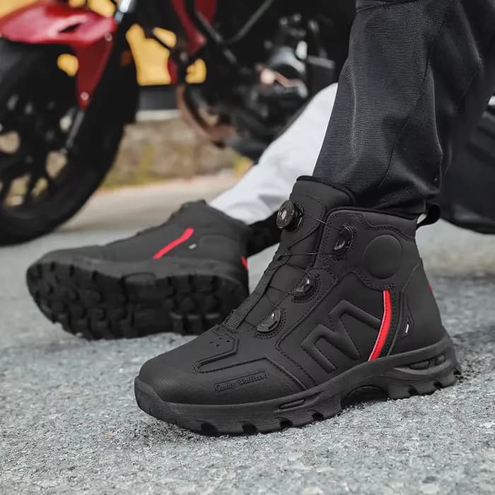 Bottes de moto imperméables pour hommes