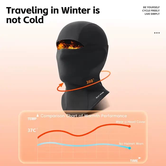 Cagoule thermique d'hiver WEST BIKING