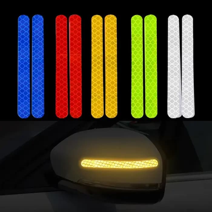 Autocollants réfléchissants colorés pour casque de moto