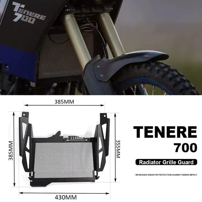 Couverture de protection de calandre noire pour moto