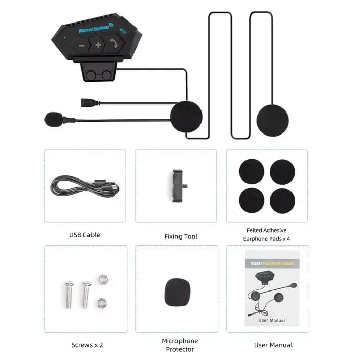 Écouteurs Bluetooth stéréo pour moto