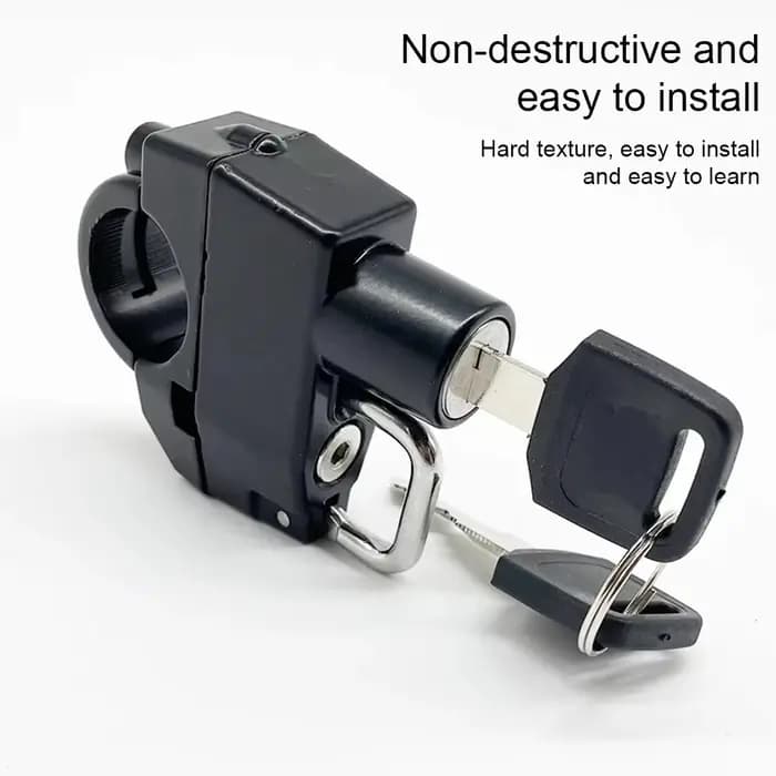 Serrure pour casque de moto – Sécurité antivol avec 2 clés