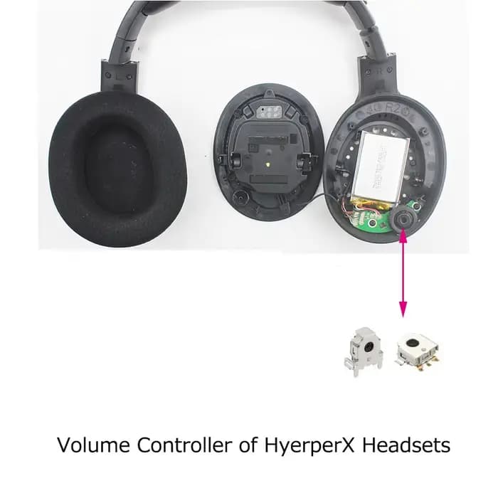 Contrôleur de volume de remplacement des casques de jeu sans fil HyperX Cloud 2/Cloud Flight/Aplha/Cloud Stinger