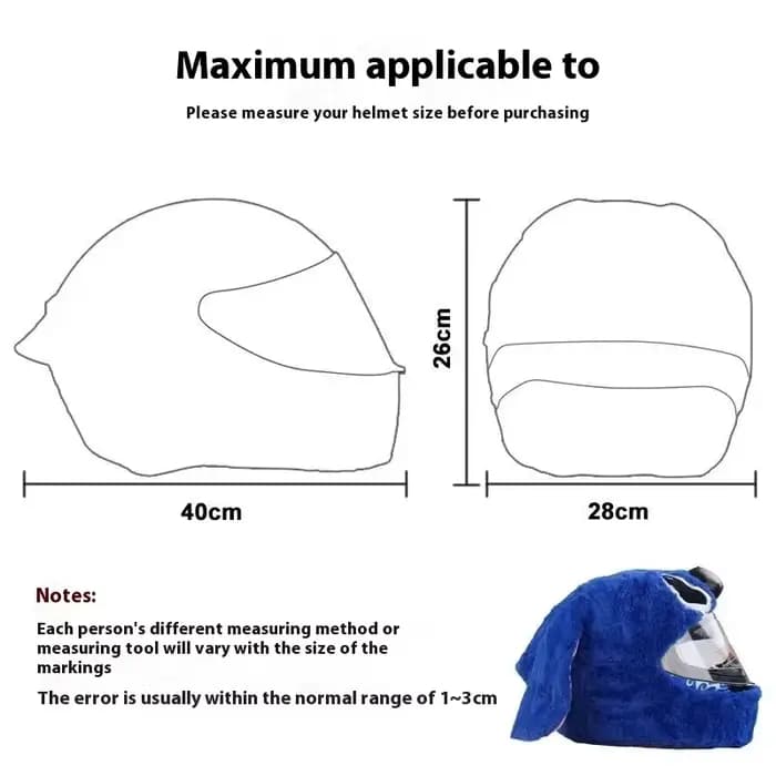 Juste de casque de moto adaptée aux casques de coupe intégrale