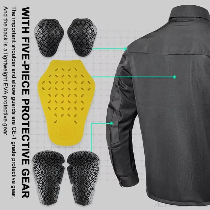 Veste d'été de moto pour hommes Oxford coupe-vent