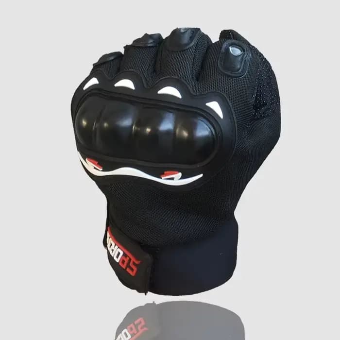 Gants de moto respirants à doigts fermés