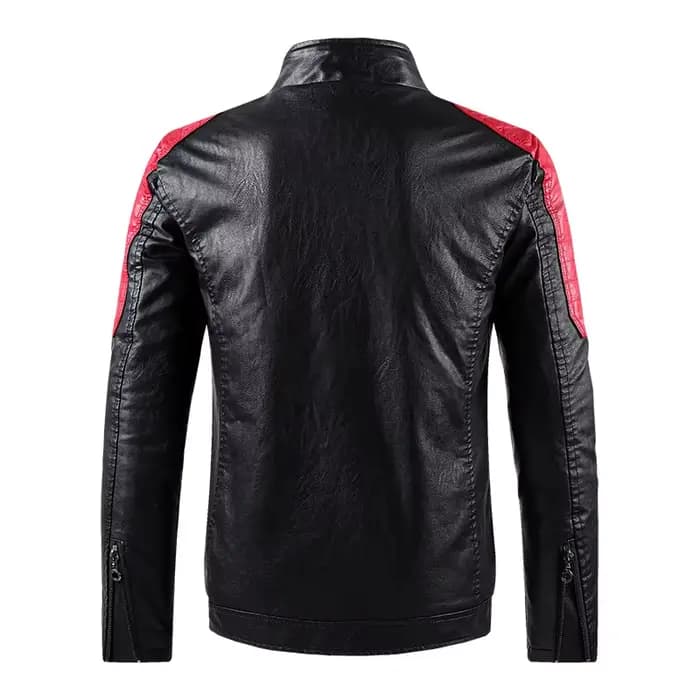 Veste de motard élégante couleurs contrastées classique