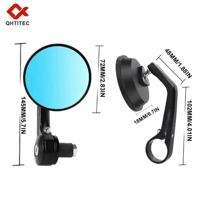 Accessoires de Moto 7/8 "rétroviseurs arrière d'extrémité de barre ronde pour café Racer
