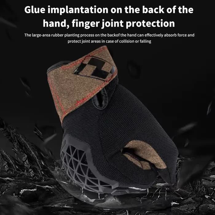 Moteur Air nouveaux gants de moto engrenages d'équitation été respirant grille cuir amorti Absorption des chocs anti-dérapant résistant à l'usure