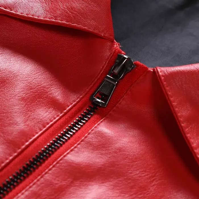 Veste de moto rouge pour hommes