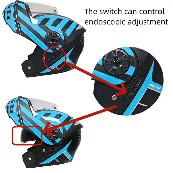 Casque de moto rabattable avec pare-soleil intérieur amovible pour hommes et femmes