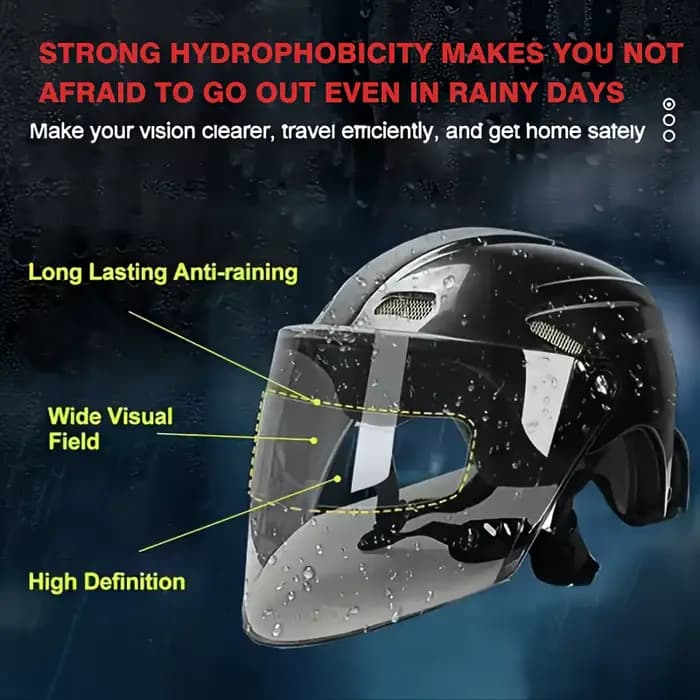 Spray hydrofuge pour casque de moto