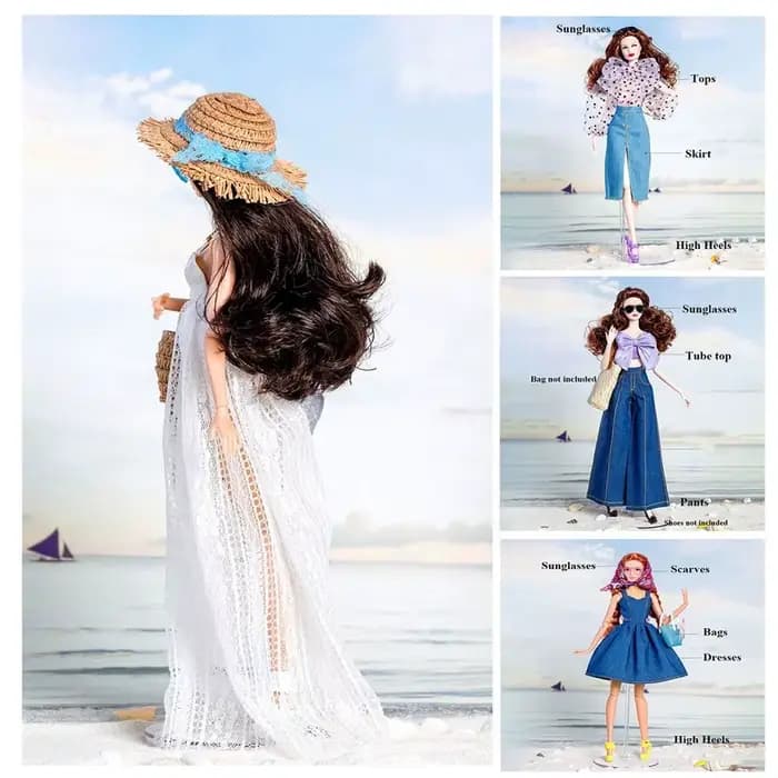 Robe élégante de supermodèle de la mode, tenues décontractées, accessoires DIY, robes de princesse, sacs de soirée