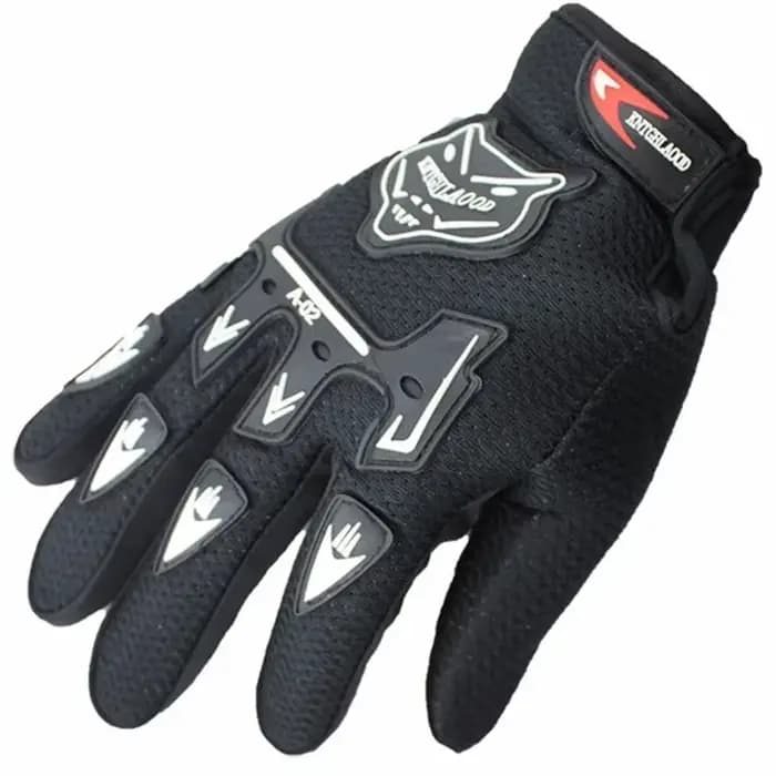 Gants de moto en cuir à doigts complets pour enfants