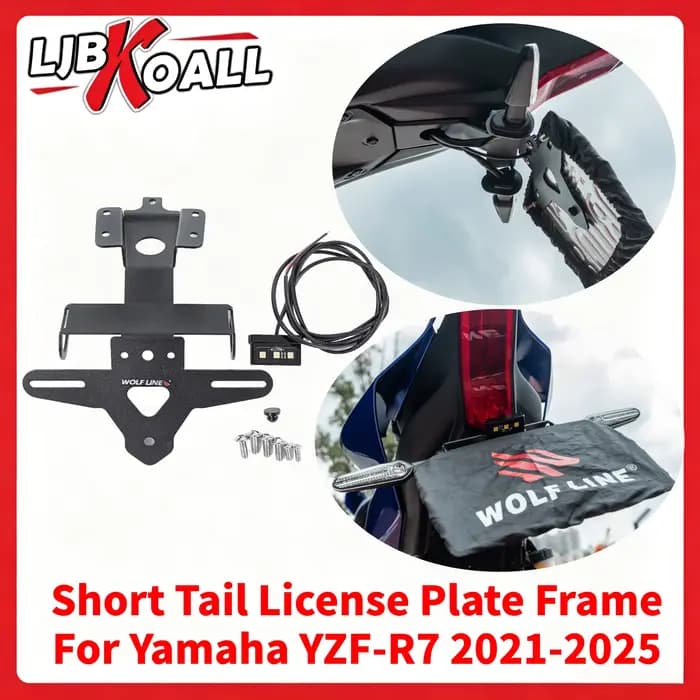 Support de plaque d'immatriculation arrière pour Yamaha YZF-R7 (2021-2023) – Éliminateur de garde-boue – Pièces de moto