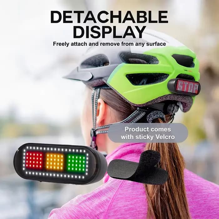 Feu arrière de moto programmable avec écran LED pour casque