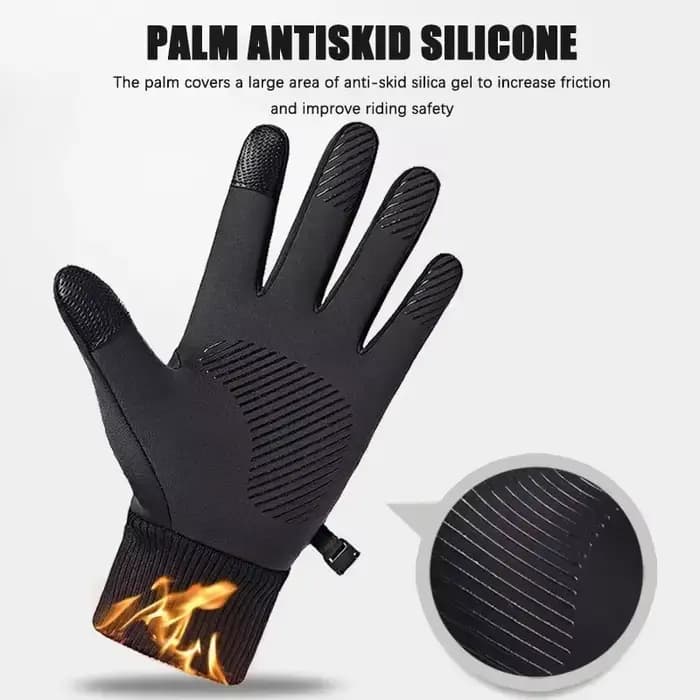 Gants de moto, gants d'hiver chauds à doigts entiers