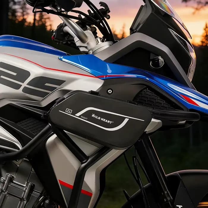 Sac à outils pour moto, sac à outils latéral imperméable pour moto, sac universel en TPU pour barre de protection pour moto, scooter, véhicule électrique