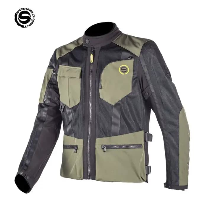 HOT Star Field Knight Vêtements de moto en maille pour homme, veste de moto noire respirante d'été avec accessoires de protection corporelle