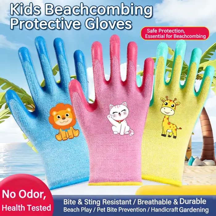 Gants de protection pour enfants DIY, durables, imperméables, antidérapants, pour le jardin, les travaux, les enfants, en latex, résistants aux perforations, pour la cuisine