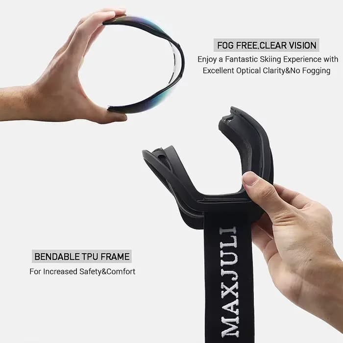 Lunettes de ski, Sports de neige d'hiver avec masque de ski Anti-buée à Double lentille