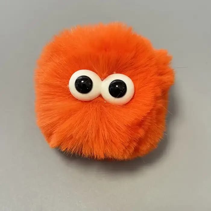 2 pièces casque de Moto doux grands yeux décoration mignon boule en peluche pour Motocross intégral hors route