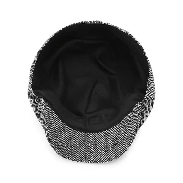 Ducati Logo hommes rétro béret britannique chapeau laine mélange Vintage chevrons Tweed