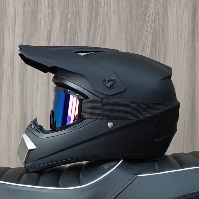 Casque de moto tout-terrain professionnel avec lunettes offertes