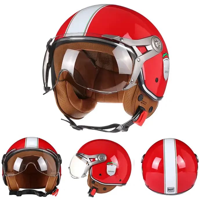 Casque de moto ouvert quatre saisons