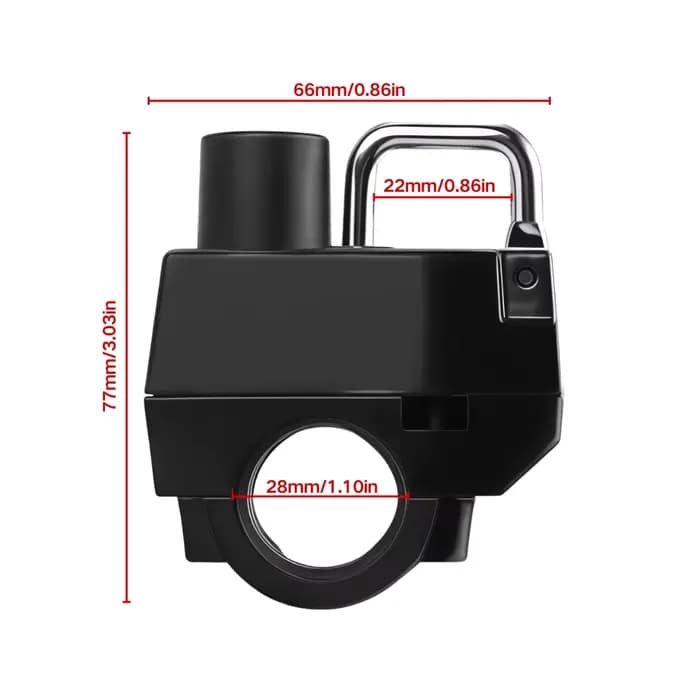 Verrou de casque antivol portable