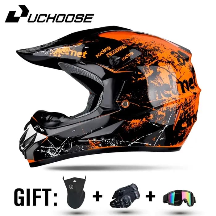 Casque de moto tout-terrain professionnel pour adultes et enfants