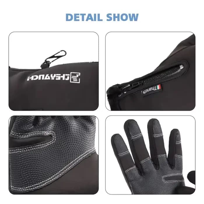 Gants d'hiver imperméables pour écran tactile thermique