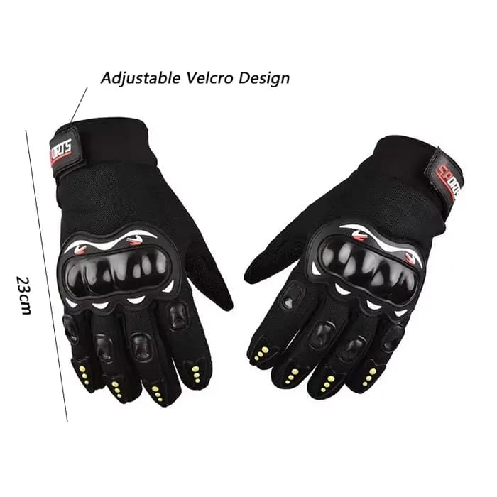 Gants de moto respirants à doigts fermés
