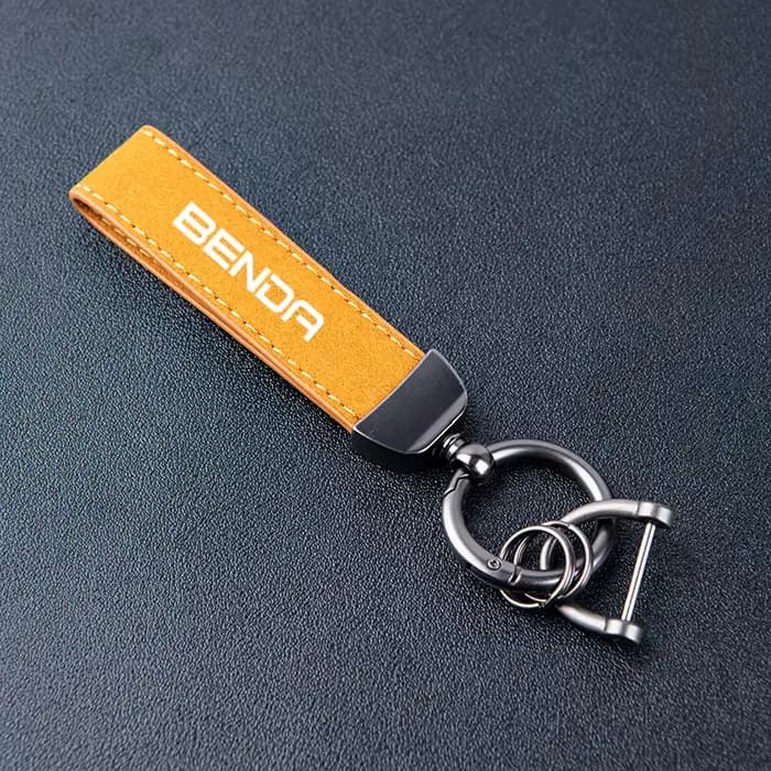 Accessoires de moto, porte-clés en cuir et daim de haute qualité
