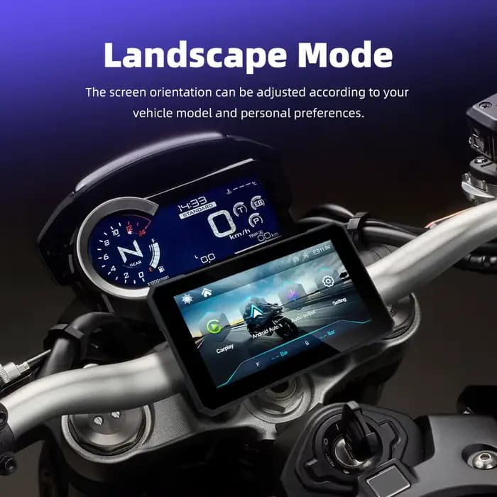 EKIY 5.0 pouces sans fil CarPlay Moto Android Auto Portable numérique