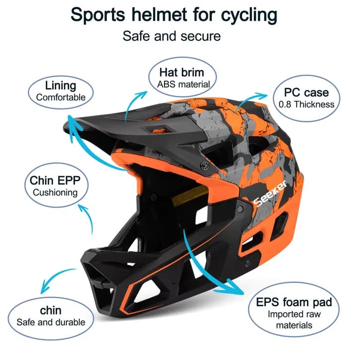 Casque intégral de vélo Seeker pour cross-country