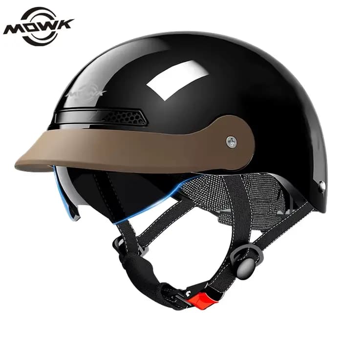 Casque de moto rétro été respirant Jet électrique Scooter demi-casques hommes femmes
