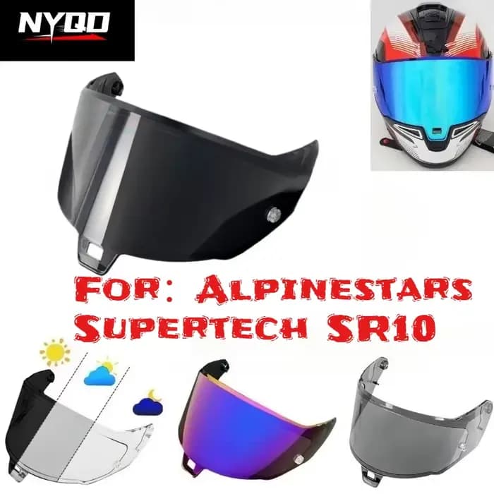 Visière de casque de moto R10 pour casque Alpinestars Supertech R10