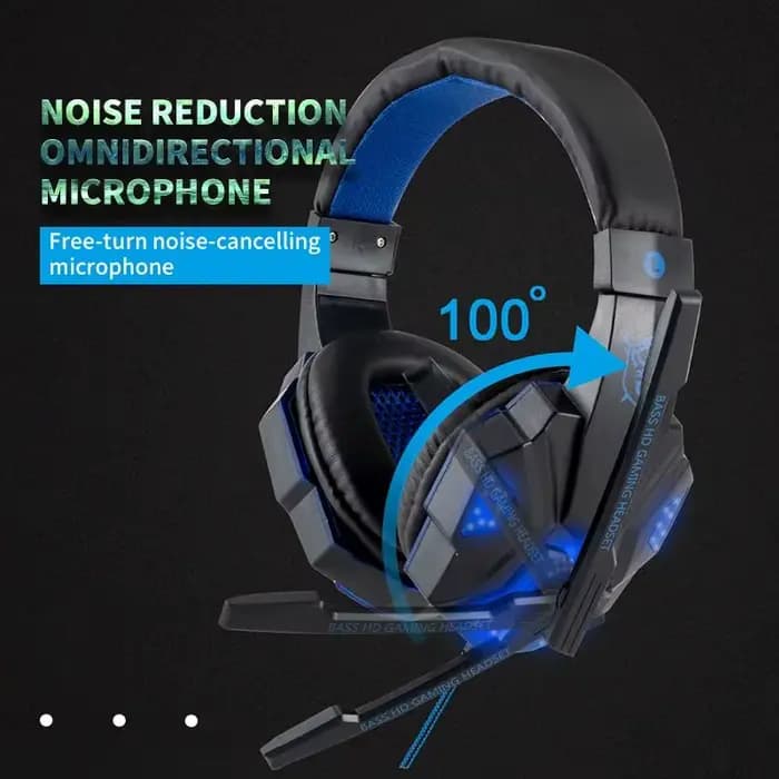 Casque de jeu RGB avec microphone, écouteurs filaires supra-auriculaires, légers, pour PC, PS4, PS5, Xbox, ordinateur portable 