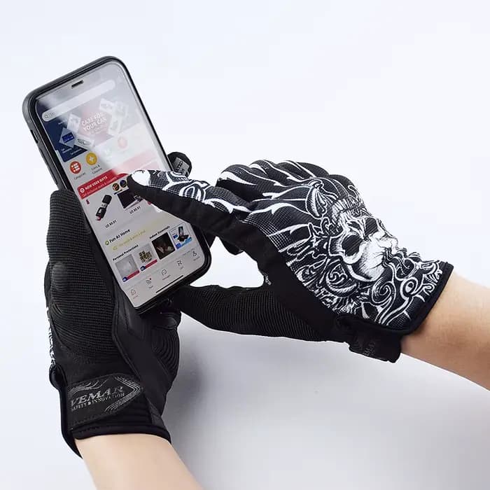 VEMAR doigt complet course moto gants luva motoqueiro guantes