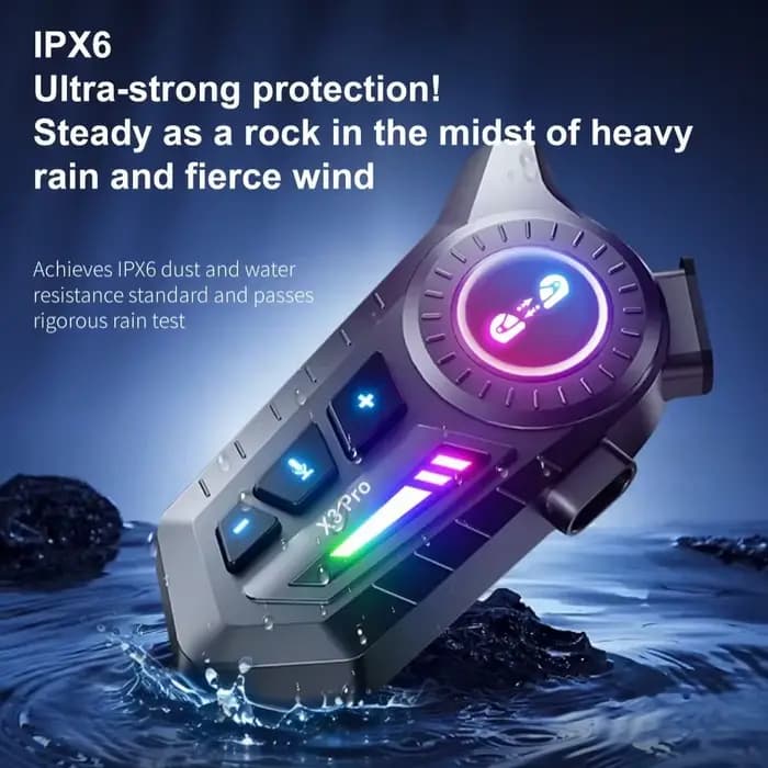Casque de moto X3 Pro avec casque Bluetooth BT6.0