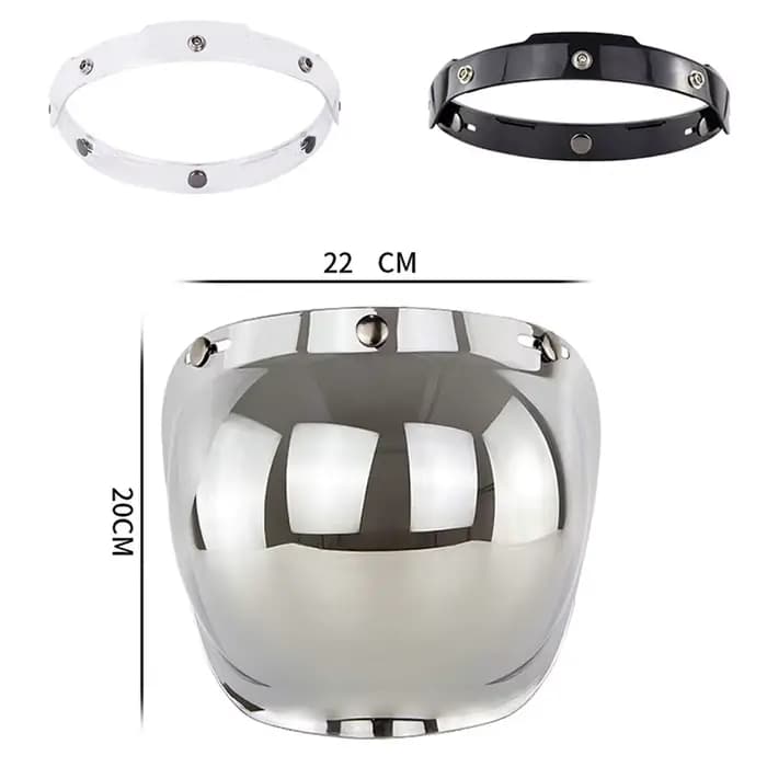 Casque bulle visières Vintage moto casques visage ouvert rabattable