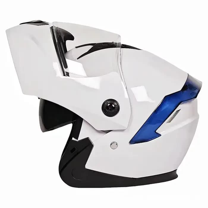 Casque de moto unisexe Certification Double lentille Section transversale