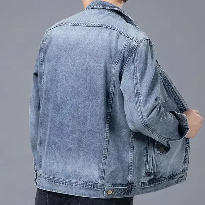 Veste de moto en jean pour homme avec poche