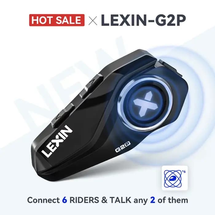 Lexin G2P casque d'interphone moto casques Bluetooth