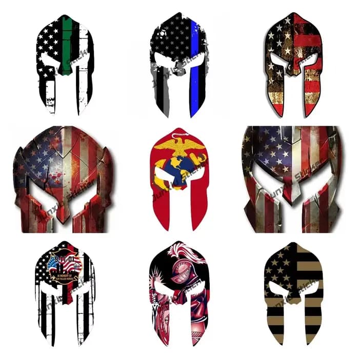 Autocollant de pare-chocs de casque spartiate